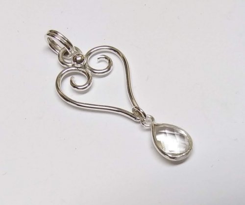 Judy Larson's Wire Heart Pendant with Gemstone Drop - , Contemporary Wire Jewelry, Butane Torch, Soldering, Solder,  Remove the heart from the tumbler and rinse and dry it. 